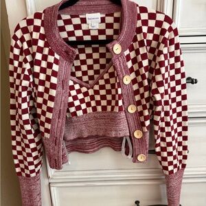 Find Me Now checkered sweater set